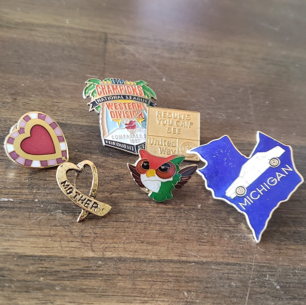 Vintage Flatback Pin Bundle Hat - image 2